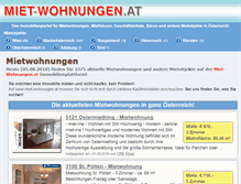 Tablet Screenshot of miet-wohnungen.at